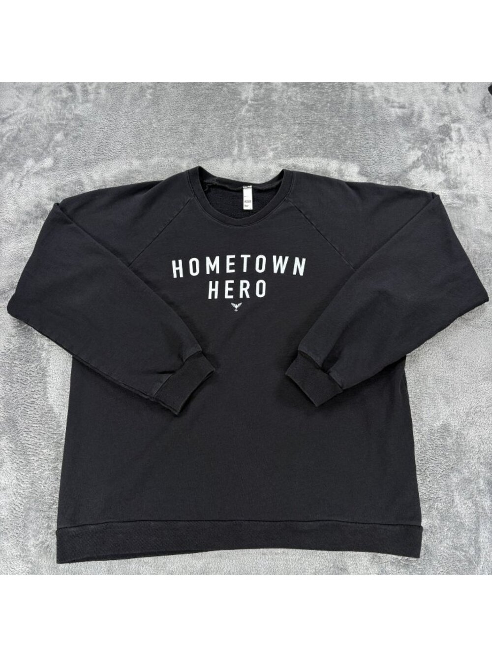 American Apparel California Fleece Hometown Hero Sweatshirt XL Black USA Made